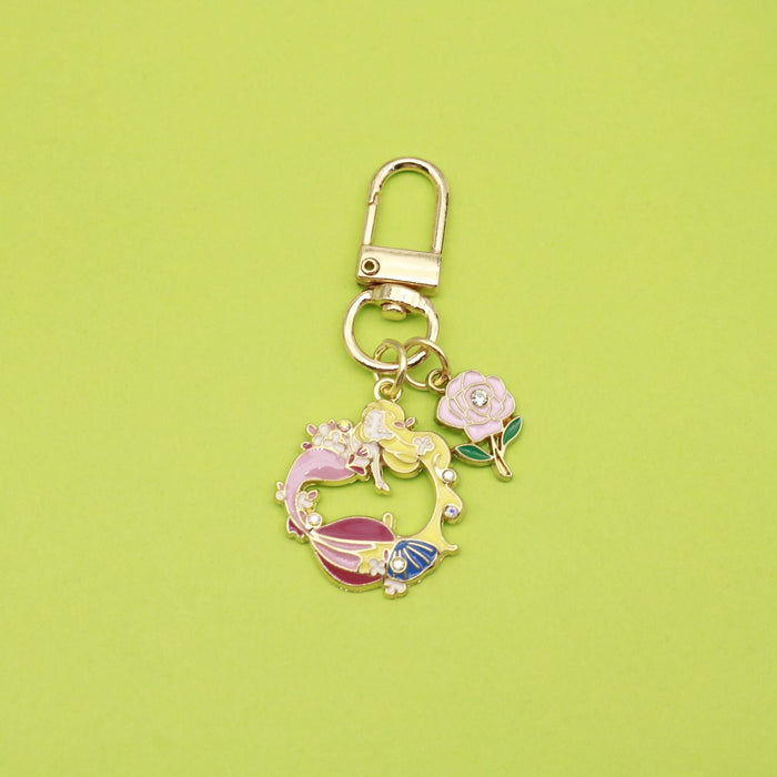 Zinc Alloy Enamel Mermaid Shell Starfish Keychain Bag Charm Gift