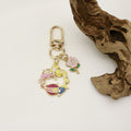 Zinc Alloy Enamel Mermaid Shell Starfish Keychain Bag Charm Gift view 4
