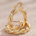 Women's Metal Grit Texture Ear Cuffs, Niche Braided Design Middle Eastern European Accessories Earrings view 2
