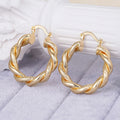 Women's Metal Grit Texture Ear Cuffs, Niche Braided Design Middle Eastern European Accessories Earrings view 3