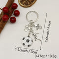 Metal Soccer Player Keychain Sports Fan Gift For Brother view 2