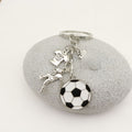 Metal Soccer Player Keychain Sports Fan Gift For Brother view 3