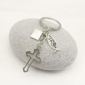 Metal Cross Keychain Car Bag Charm view 3
