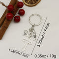 Metal Cross Keychain Car Bag Charm view 2