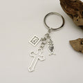 Metal Cross Keychain Car Bag Charm view 4