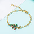 Christmas Tree Necklace Bracelet Ring and Earring Jewelry Set view 4