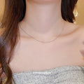 Stainless Steel Chain Waterdrop Pendant Necklace Minimalist Light Luxury Collarbone Jewelry view 3