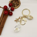 Metal Beach Shell Starfish Conch Keychain Bag Charm Vacation Gift view 7