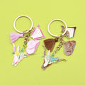 Metal Western Cowboy Hat Boot Horseshoe Keychain Bag Charm view 1