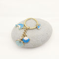 Zinc Alloy Enamel Shell Starfish Keychain Pearl Bag Charm view 3