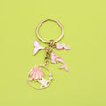 Metal Ocean Starfish Turtle Mermaid Keychain Backpack Car Charm – Gold view 1