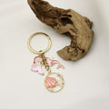 Metal Ocean Starfish Turtle Mermaid Keychain Backpack Car Charm – Gold view 4