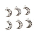 Alloy Moon Mini Charm Pendant For DIY Jewelry Accessories Necklace Bracelet Making 18x12mm 0.7g view 5