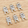 Alloy Robot Pendant Charm For DIY Jewelry Accessories Necklace Bracelet 17x10mm 1.5g view 2