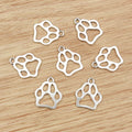 Alloy Pet Paw Print Charm Pendant For DIY Jewelry Necklace Bracelet Accessories 19x17mm 1.2g view 3