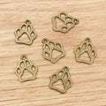 Alloy Pet Paw Print Charm Pendant For DIY Jewelry Necklace Bracelet Accessories 19x17mm 1.2g view 4
