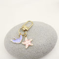 Zinc Alloy Ocean Starfish Turtle Mermaid Keychain Bag Charm Gift view 3