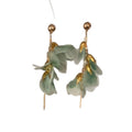 Vacation Style Fabric Mesh Flower Tassel Drop Earrings With Silver Needle Light Luxury Design view 5