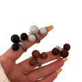 Gold Plated Enamel Ball Triple Layer Open Ring For Women view 5