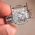Women's Korean Style Luxury Sparkling Elegant Solitaire Proposal Ring, Wedding Dress Fashion Jewelry view 4