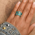 Ocean Wave Line Ring For Women, Punk Personality Trendy Fashion Jewelry Ring view 3