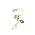 Enamel Piano Guitar Music Note Keychain Student Music Gift view 5