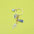 Enamel Piano Guitar Music Note Keychain Student Music Gift view 1