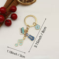 Enamel Piano Guitar Music Note Keychain Student Music Gift view 2