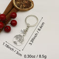 Zinc Alloy Heart Tree Of Life Keychain For Family Gift view 2