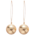 Minimalist Copper Metal Painted Round Textured Pendant Drop Earrings With Geometric Design view 5