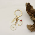 Metal Cute Cat Fish Bone Keychain Couple Gift view 4