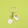 Metal Cute Cat Fish Bone Keychain Couple Gift view 1