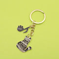 Zinc Alloy Piano Note Cat Keychain Music Bag Charm Gift view 1