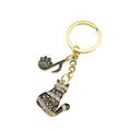 Zinc Alloy Piano Note Cat Keychain Music Bag Charm Gift view 5