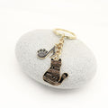 Zinc Alloy Piano Note Cat Keychain Music Bag Charm Gift view 3