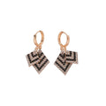 Light Luxury Alloy Rhinestone Rhombus Pendant Thread Drop Earrings For Women view 5