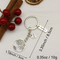 Zinc Alloy Tree of Life Thank You Keychain Gift view 2