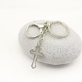Metal Hollow Cross Keychain Backpack Charm view 3