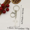 Metal Hollow Cross Keychain Backpack Charm view 2