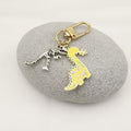 Zinc Alloy Blue Dinosaur Keychain Car Bag Charm view 3