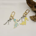 Zinc Alloy Blue Dinosaur Keychain Car Bag Charm view 4
