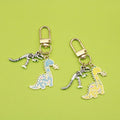 Zinc Alloy Blue Dinosaur Keychain Car Bag Charm view 1