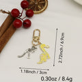 Zinc Alloy Blue Dinosaur Keychain Car Bag Charm view 2