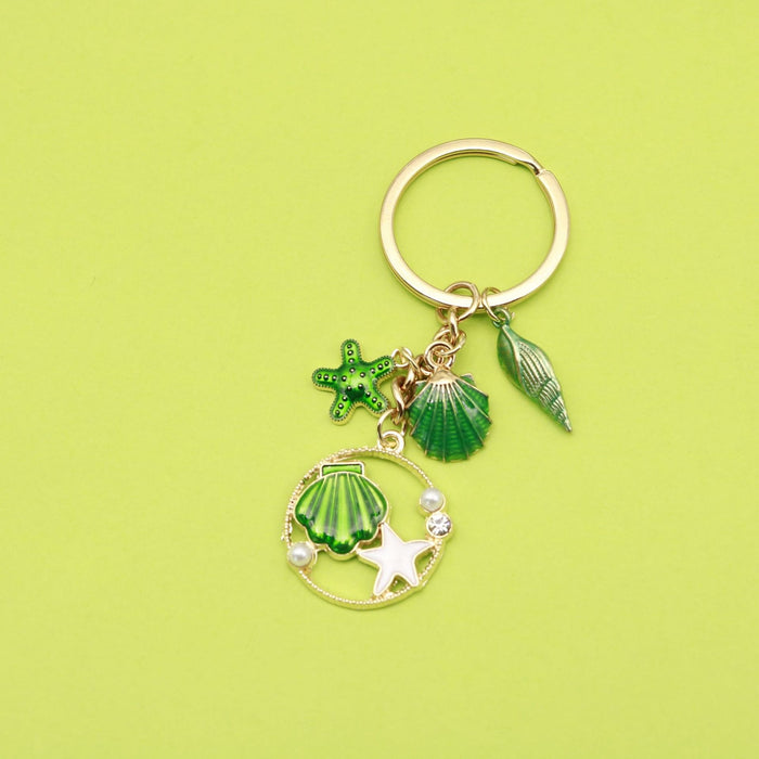 Zinc Alloy Ocean Animal Enamel Keychain Backpack Car Charm