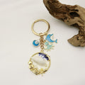 Zinc Alloy Blue Enamel Ocean Animal Keychain Backpack Charm view 4