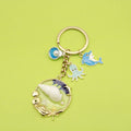 Zinc Alloy Blue Enamel Ocean Animal Keychain Backpack Charm view 1