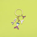 Metal Ocean Starfish Turtle Mermaid Keychain Car Bag Charm view 1
