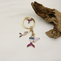 Metal Ocean Starfish Turtle Mermaid Keychain Car Bag Charm view 4
