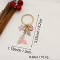 Metal Ocean Starfish Turtle Mermaid Keychain Backpack Car Charm view 2