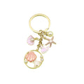 Zinc Alloy Pearl Shell Starfish Keychain Bag Charm Gift view 5